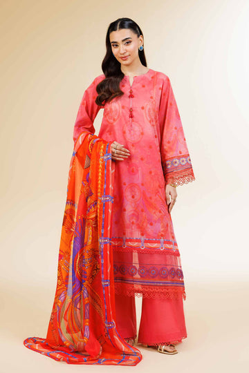 Nishat Linen 3 Piece - Digital Printed Embroidered Suit - 42501478 Online Shopping